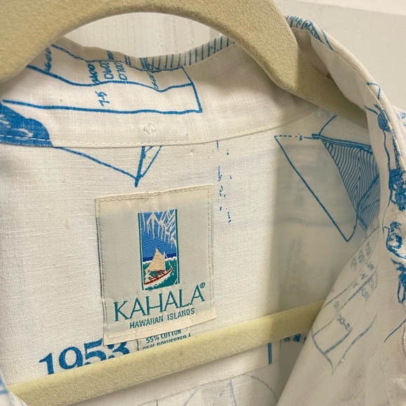 Kahala Hawaiian Islands Hawaiian Button Down Shirt - Picture 8 of 13